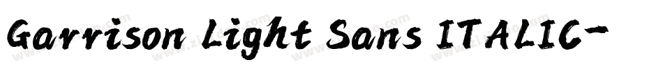 Garrison Light Sans ITALIC字体转换